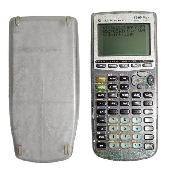 Texas Instruments T1-83 Plus Silver Edition Graphing Calculator With Cover 1999 - Picture 1 of 6